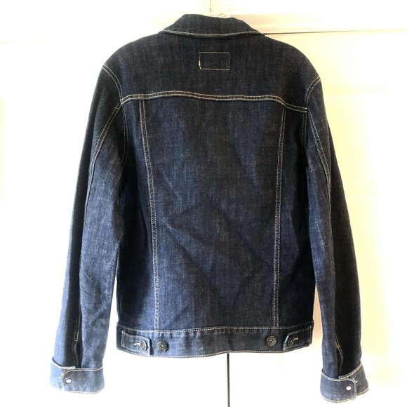NWOT GOODFELLOW & CO Denim Trucker Jean Jacket Dark Indigo S - Picture 6 of 8